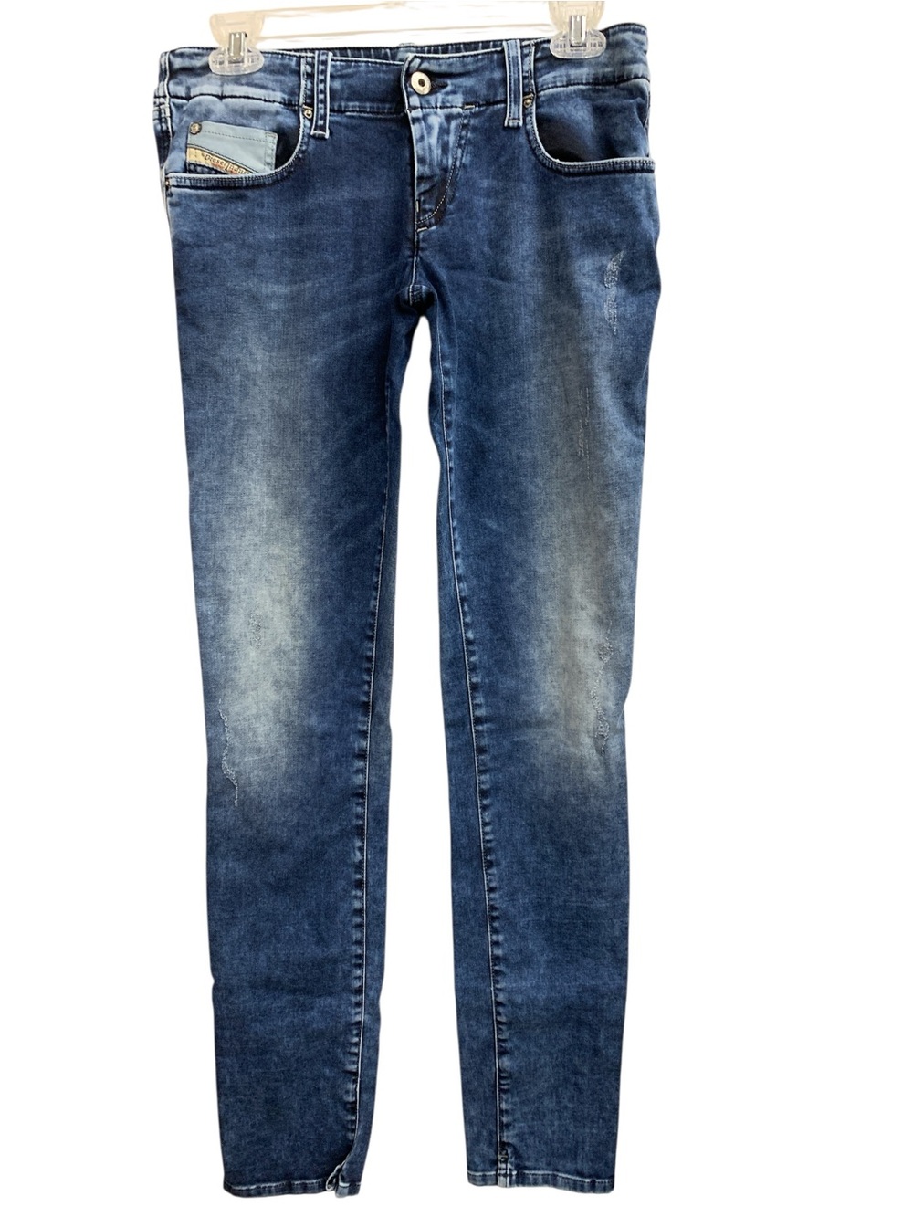 Diesel Blue Skinny Jeans with Faded Wash Size M